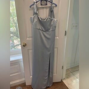 Brand new dessy tie shoulder satin dress 8224